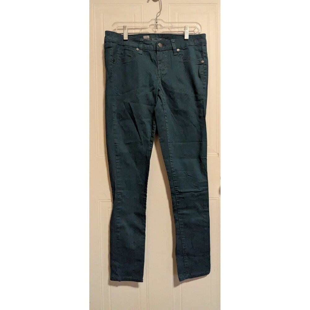Mossimo Women's Size 8 Teal Snake Skin Animal Print Skinny Jeans Jeggings